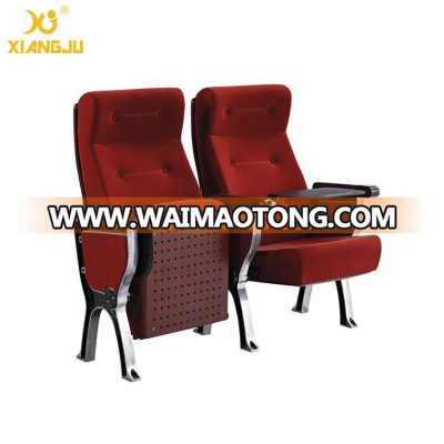 2015 hot sales cheap auditorium lecture chairs with writing pad