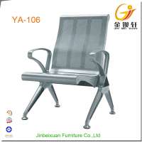 Single seat light silver stainless steel salon waiting room chairs