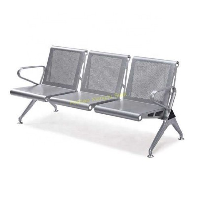 XJ-413 Steel Iron Functional Stainless Steel Airport Waiting Chairs Made In China