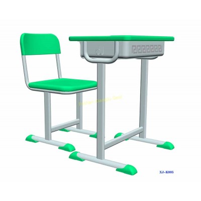 XJ-K005 Steel Iron Single Student Desk And Chair For Middle School Classroom